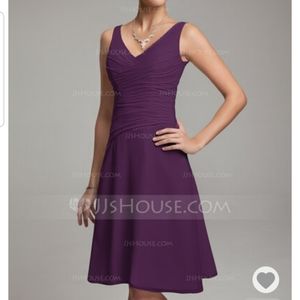 JJs house bridesmaid knee-length v-neck chiffon
